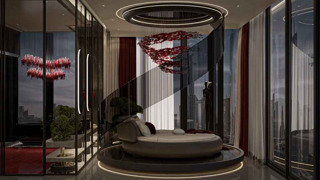bedroom one zabeel interior design penthouse dubai. UAE