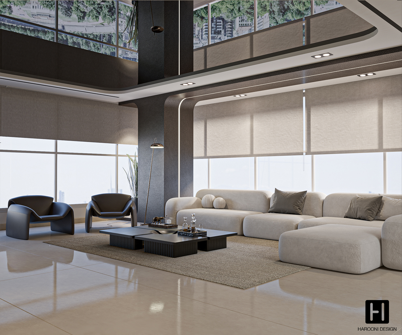 Interior Design Commercial Space Office Harooni Design Architecture in Dubai UAE