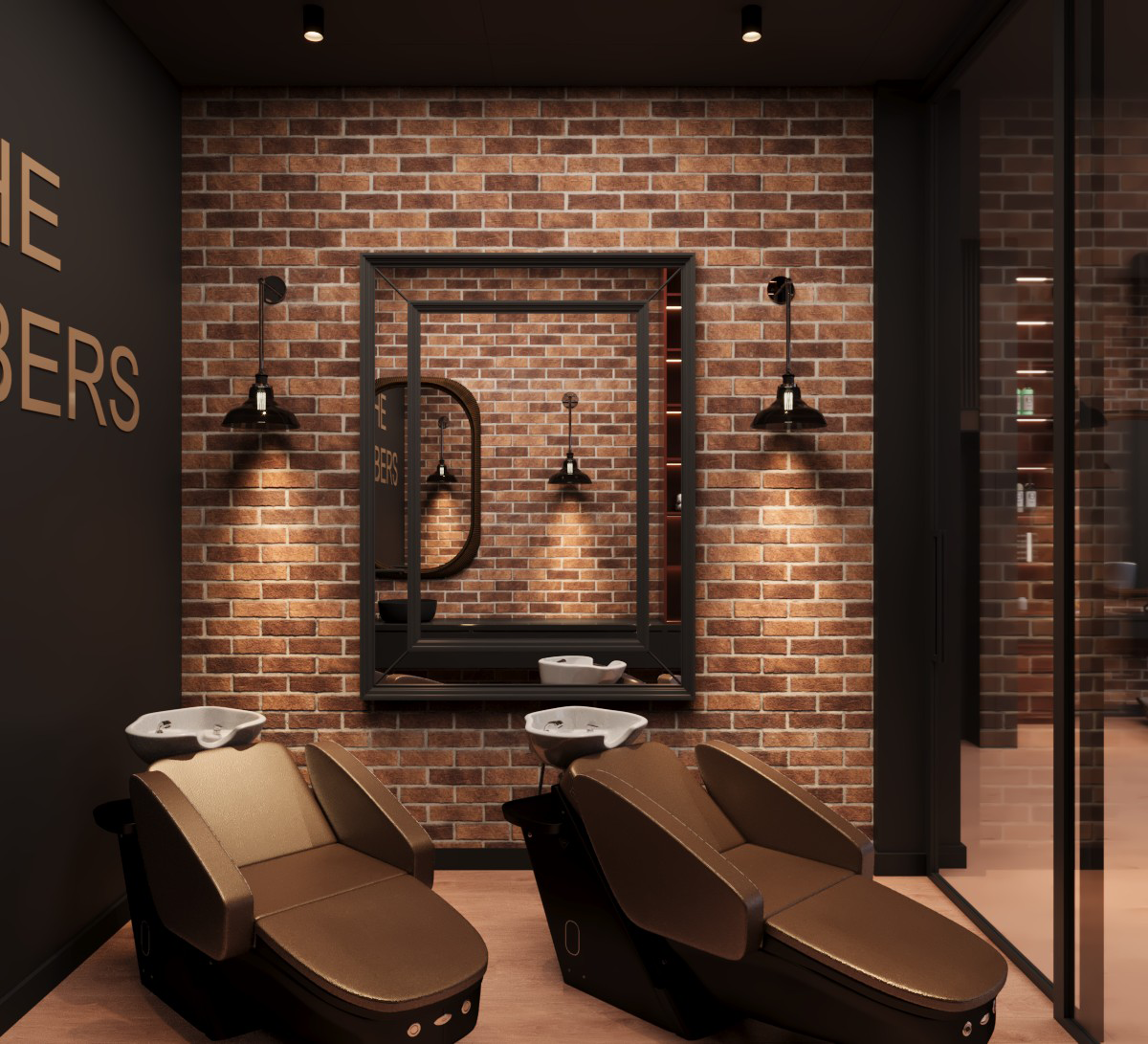 Interior Design Commercial Space Barber Shop Dubai UAE 2026