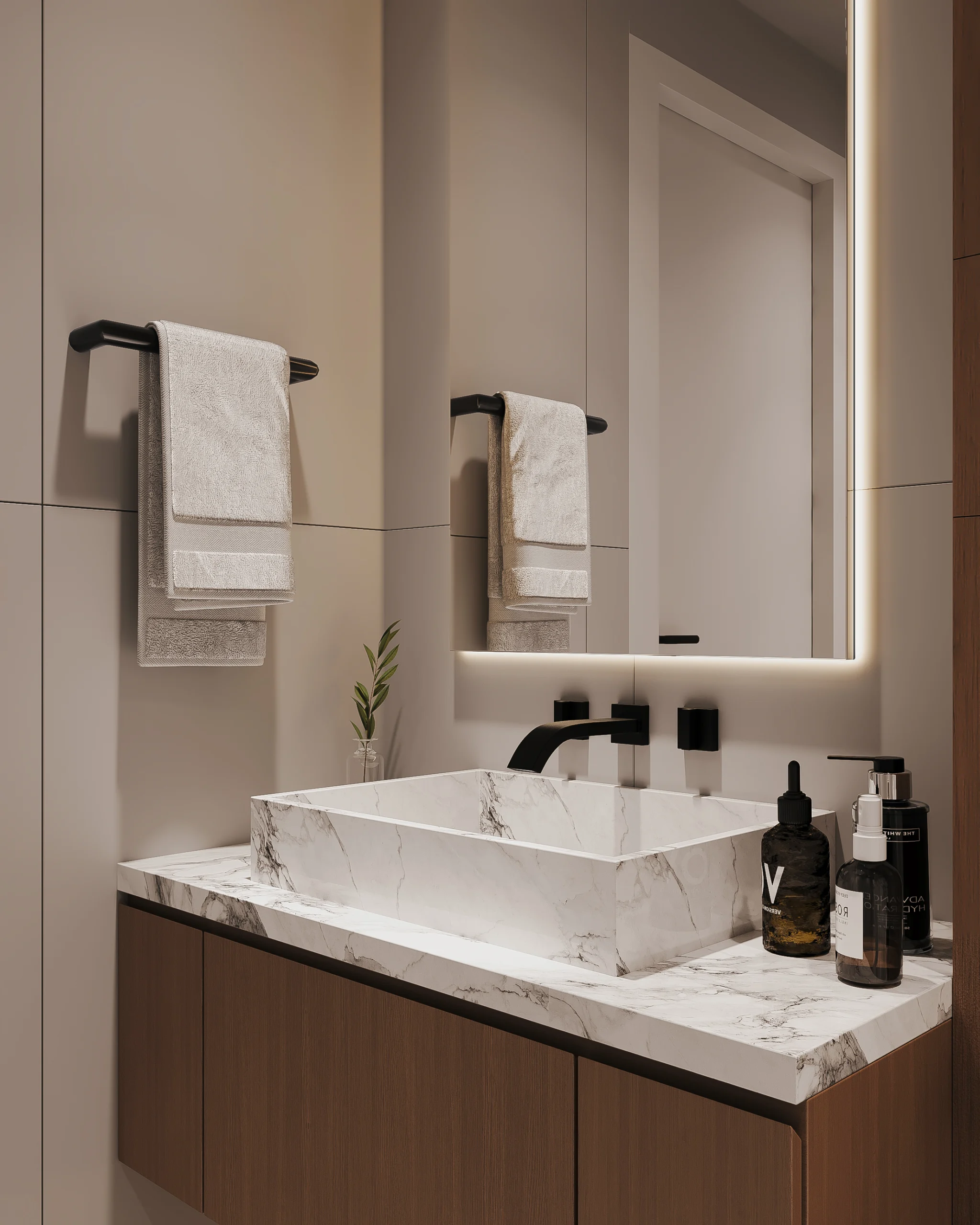 Interior Design Bathroom Harooni Design Architecture in Dubai UAE