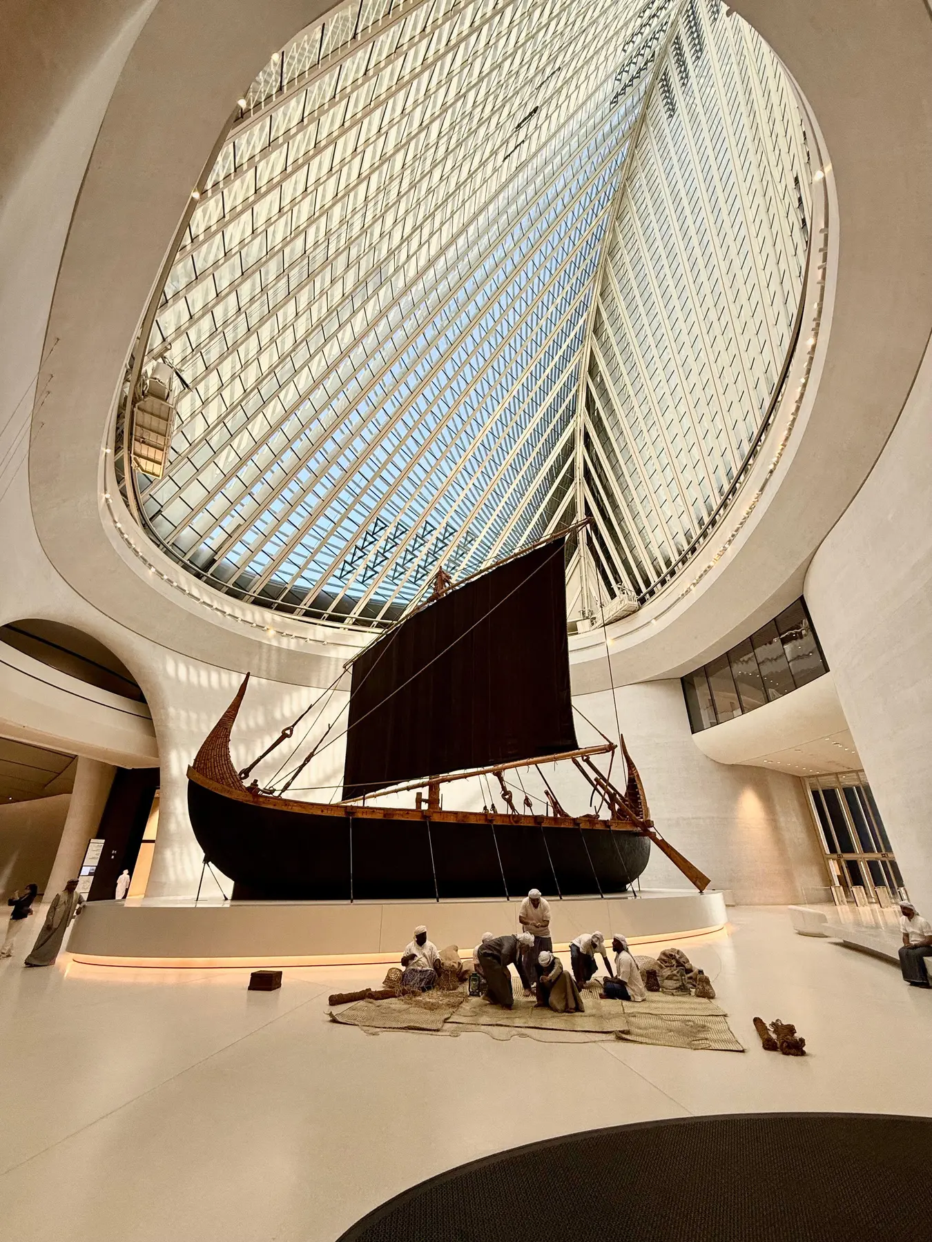 Architectural installation inside Zayed National Museum